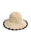 Product image thumbnail - PCKYDIA CONTRAST HAT, Nature | 1