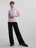 Pieces STRIPED COTTON O-NECK T-SHIRT, Bright White, highres - 17093747_BrightWhite_905895_005.jpg