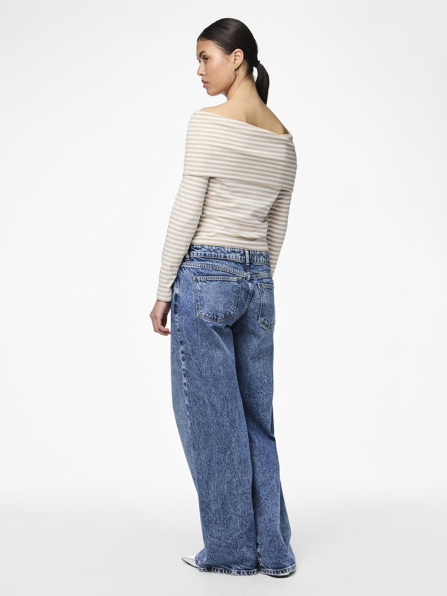 Pieces PCLAYA OFF-SHOULDER TOP, Bright White, highres - 17156179_BrightWhite_1167614_004.jpg