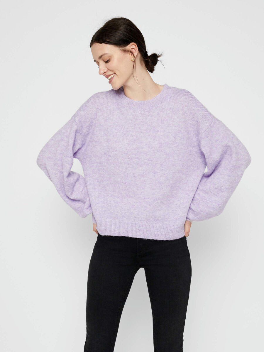 Pieces PCSANY KNITTED PULLOVER, Lavender, highres - 17106383_Lavender_003.jpg