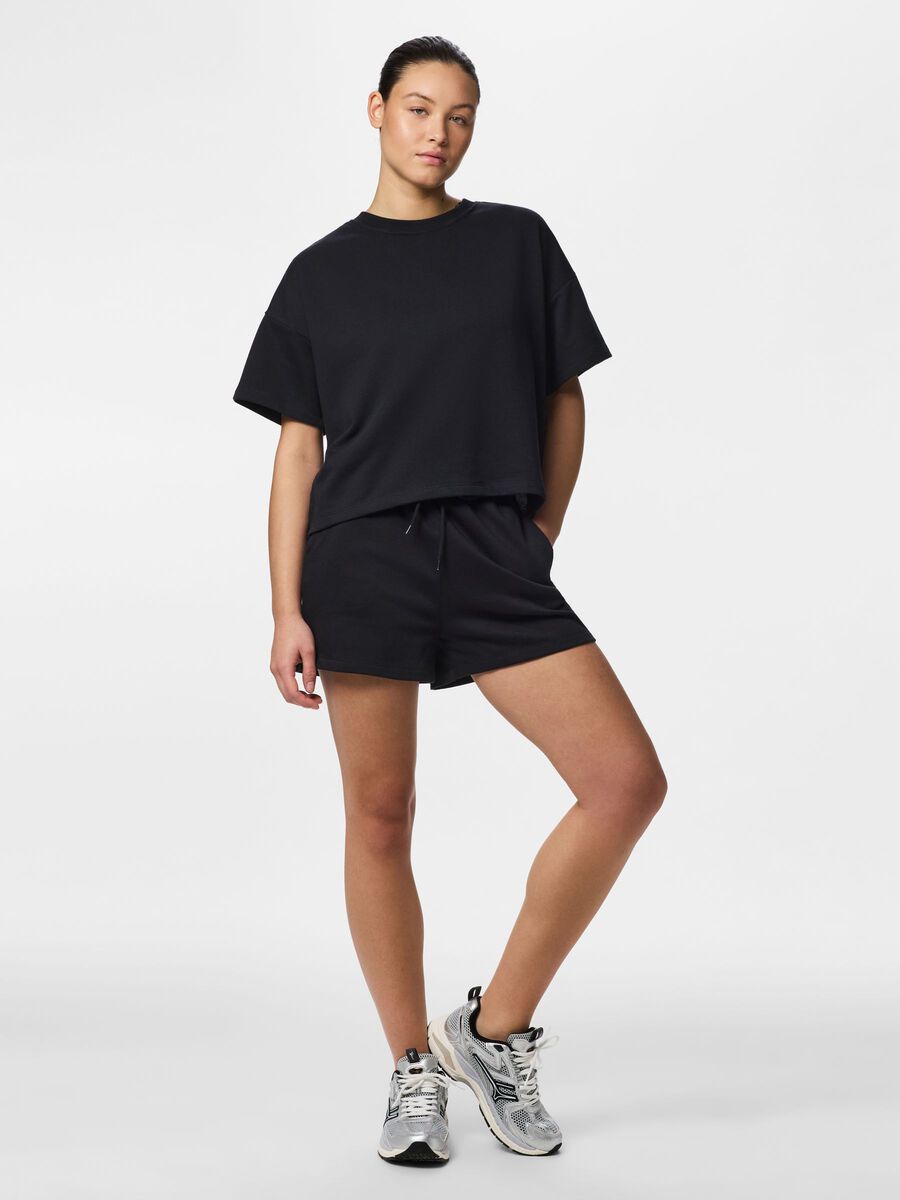 Carousel image -  PCCHILLI SURDIMENSIONN&Eacute; TOP &Agrave; MANCHES COURTES, Black | 3