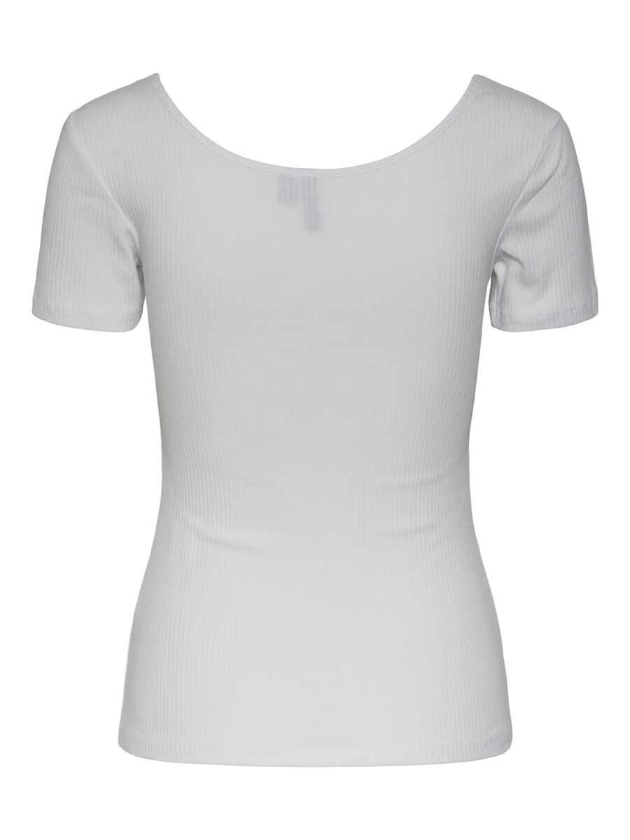 Pieces PCKITTE  SHORT SLEEVED TOP, Bright White, highres - 17101439_BrightWhite_002.jpg