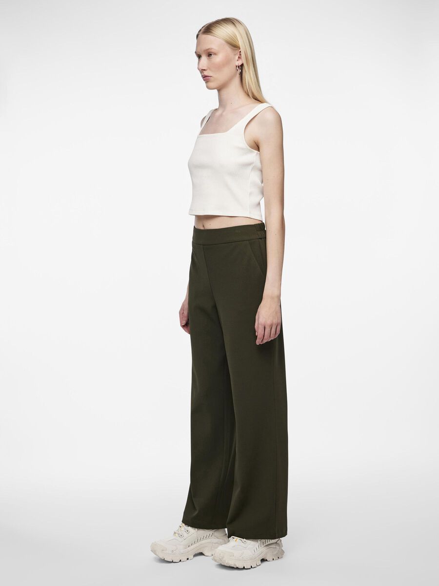 Pieces PCNULA WIDE-LEG TROUSERS, Forest Night, highres - 17140859_ForestNight_005.jpg