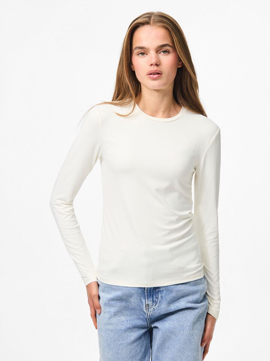 Carousel image - TOP A MANICHE LUNGHE, Coconut Milk | 1