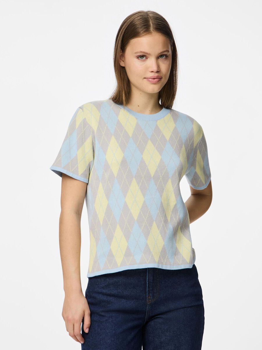 Pieces PCFARLEY - ARLEQUIN TOP EN MAILLE, Cool Grey, highres - 17163576_CoolGrey_1249673_003.jpg