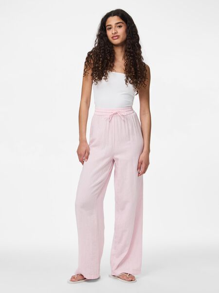 Pieces PCSASTINA TH - MOUSSELINE PANTALON À JAMBE AMPLE, Pink-A-Boo, highres - 17156473_PinkABoo_005.jpg