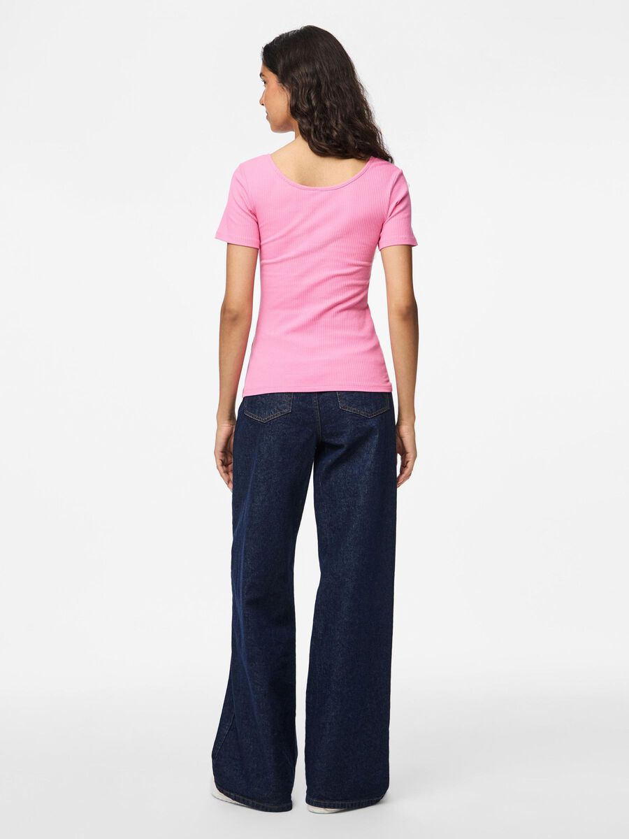 Pieces PCKITTE  SHORT SLEEVED TOP, Aurora Pink, highres - 17101439_AuroraPink_004.jpg