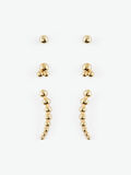 Pieces 3-PACK OORSTEKERS, Gold Colour, highres - 17109976_GoldColour_001.jpg