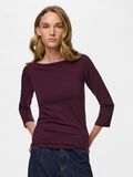 Product image thumbnail 1 PCPHOEBE BOATNECK 3/4 SLEEVED TOP, Winetasting