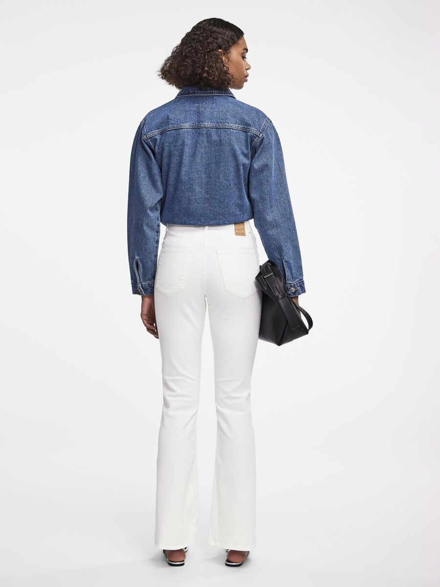 Pieces PCPEGGY HW FLARED JEANS, Bright White, highres - 17133449_BrightWhite_004.jpg