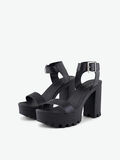 Pieces HIGH LEATHER SANDALS, Black, highres - 17066551_Black_007.jpg