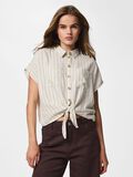 Product image thumbnail - PCPIA LINEN BLEND SHORT SLEEVED SHIRT, Birch | 6