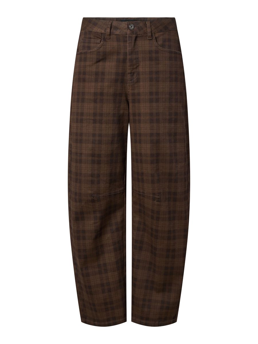 Product carousel image 2 PCVERA MW BARREL CHECK JEANS, Mulch