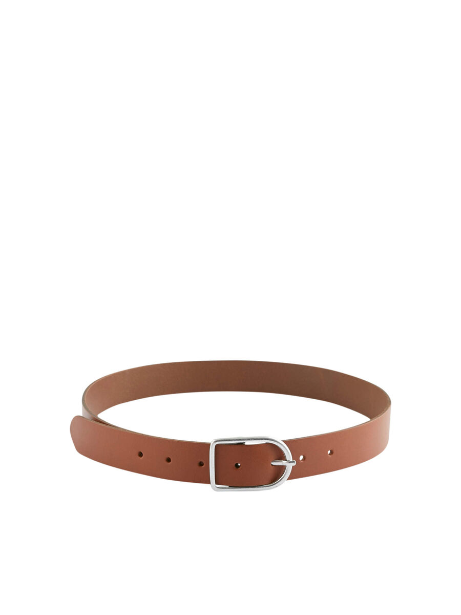 Pieces LEATHER BELT, Cognac, highres - 17104041_Cognac_008.jpg