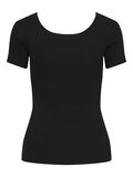 Pieces TOP A MANICHE CORTE, Black, highres - 17101439_Black_002.jpg