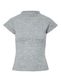 Pieces PCFAMILLA MOCK KNITTED TOP, Medium Grey Melange, highres - 17161140_MediumGreyMelange_001.jpg