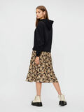 Pieces PLISSÉ PRINTED MIDI SKIRT, Black, highres - 17108643_Black_804679_004.jpg