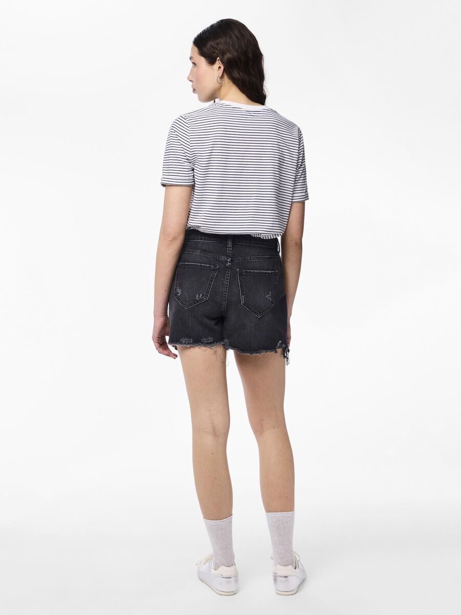 Pieces PCSUMMER HW JEANSSHORTS, Black, highres - 17146748_Black_004.jpg