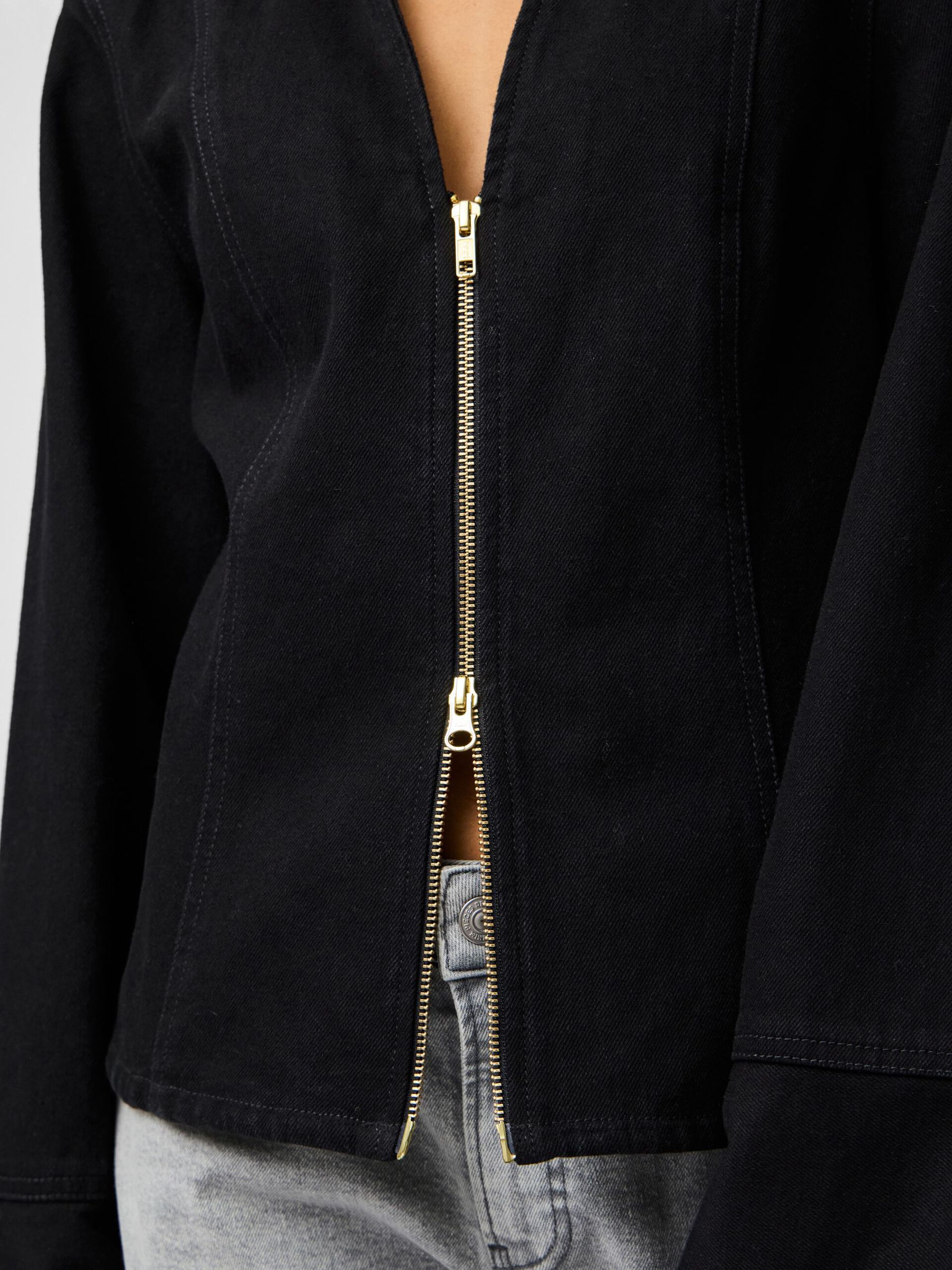 Carousel image - PCFLORA FITTED DENIM JACKET, Black | 7
