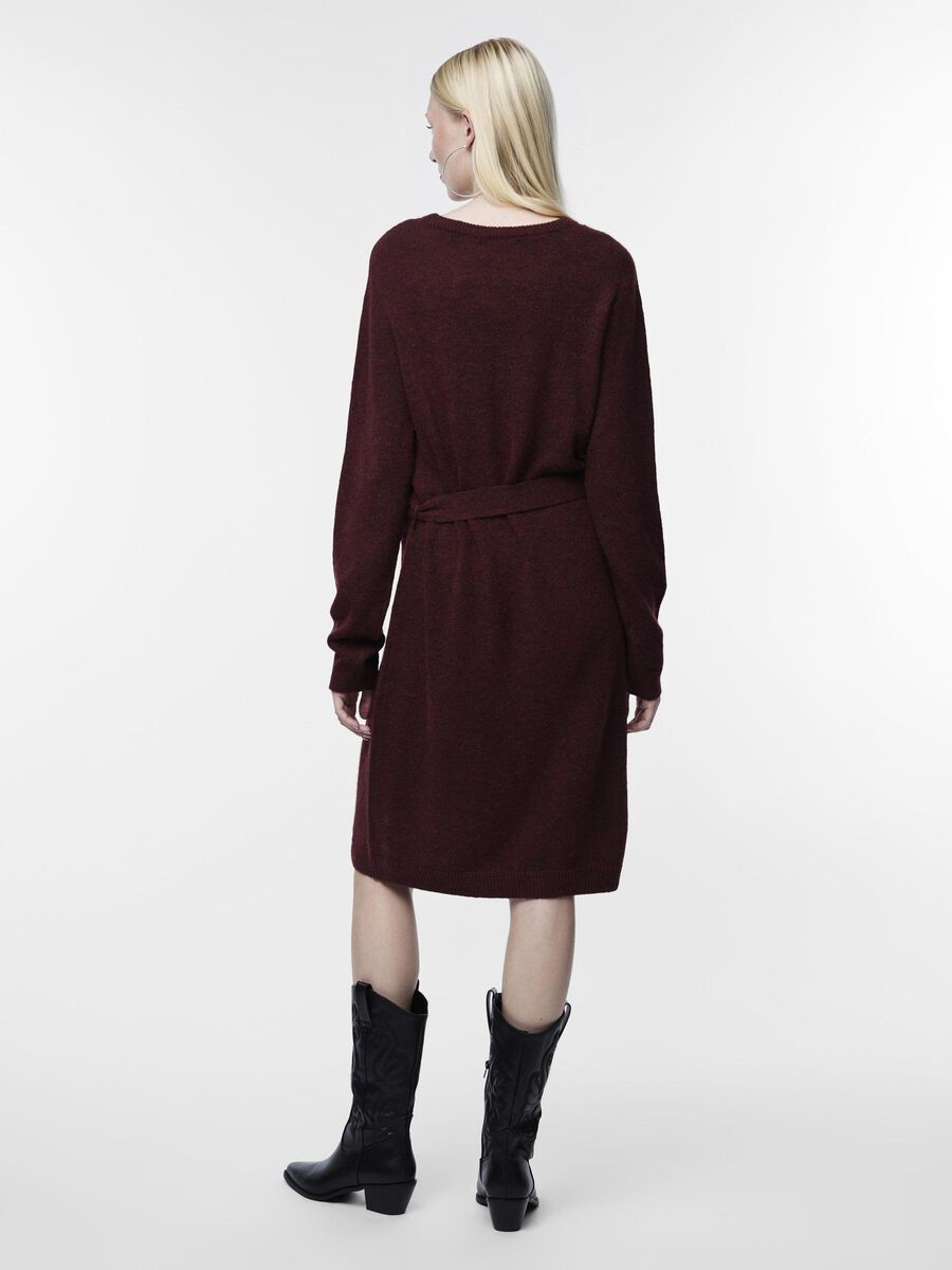 Pieces PCJULIANA KNITTED DRESS, Tawny Port, highres - 17139793_TawnyPort_004.jpg