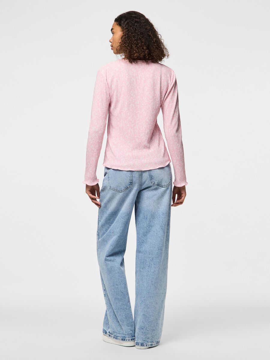 Pieces PCFLORA LONG SLEEVED TOP, Roseate Spoonbill, highres - 17154475_RoseateSpoonbill_1152780_004.jpg