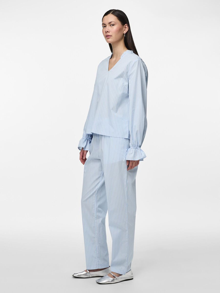Pieces PCPENNY HIGH WAISTED TROUSERS, Airy Blue, highres - 17149323_AiryBlue_1104182_005.jpg
