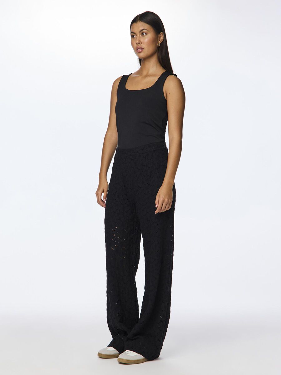 Pieces PANTALONES DE PERNERA RECTA, Black, highres - 17152962_Black_005.jpg