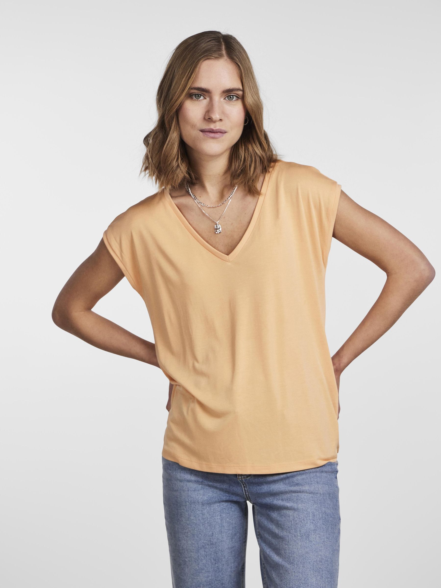 PCKAMALA T SHIRT Orange PIECES Ireland