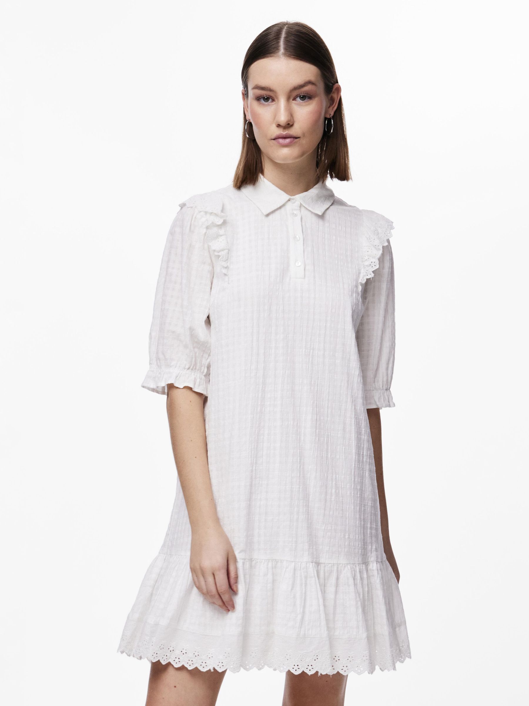 PCAGNETA MINI JURK Wit PIECES Belgie