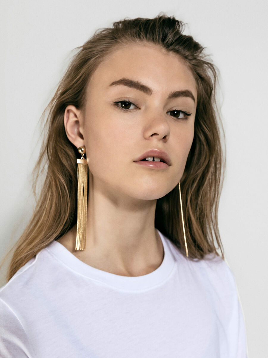 Pieces EXTRA LONGUES BOUCLES D'OREILLE, Gold Colour, highres - 17085178_GoldColour_003.jpg