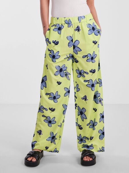 Pieces PCSUNNY WIDE-LEG TROUSERS, Neon Yellow, highres - 17143571_NeonYellow_1064901_003.jpg