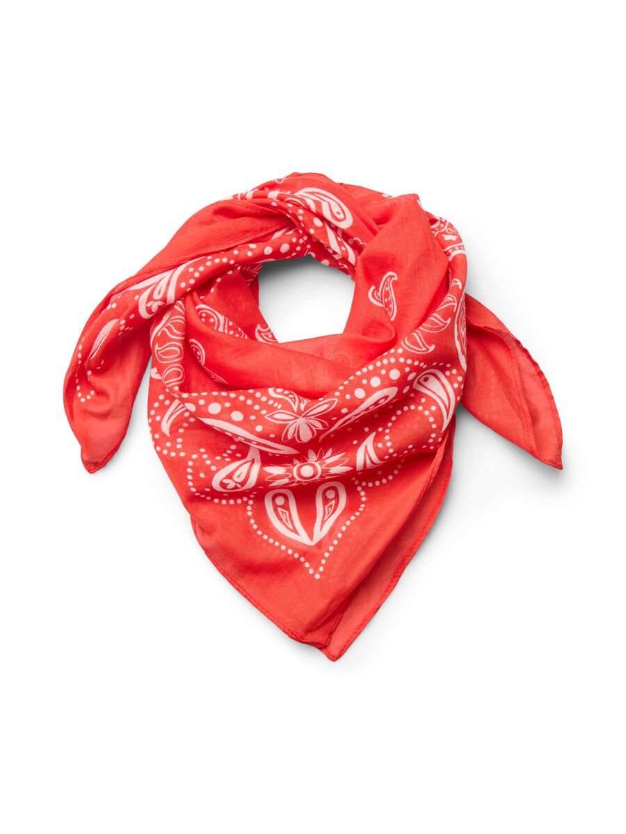 Product carousel image 1 PCKAMILLA SQUARE SCARF, Flame Scarlet