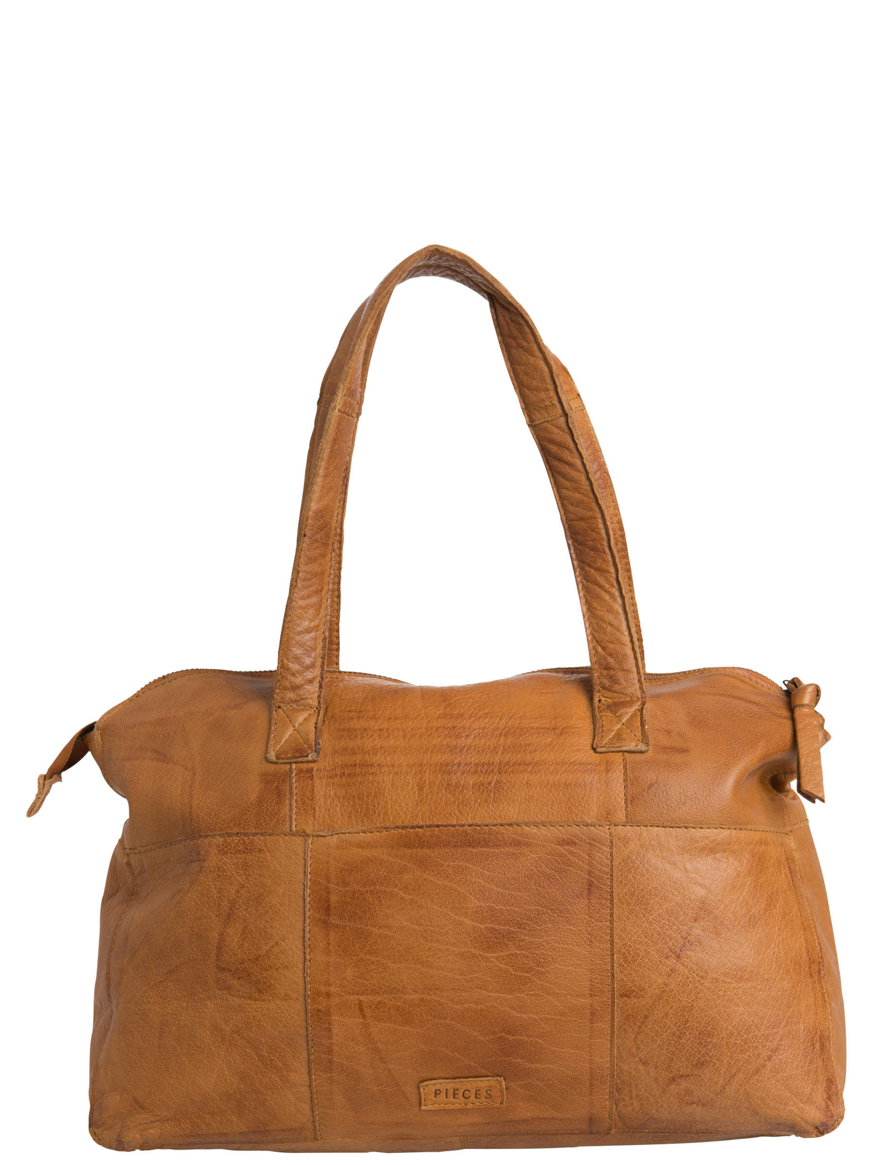 LEATHER SHOULDER BAG Brown PIECES Sweden