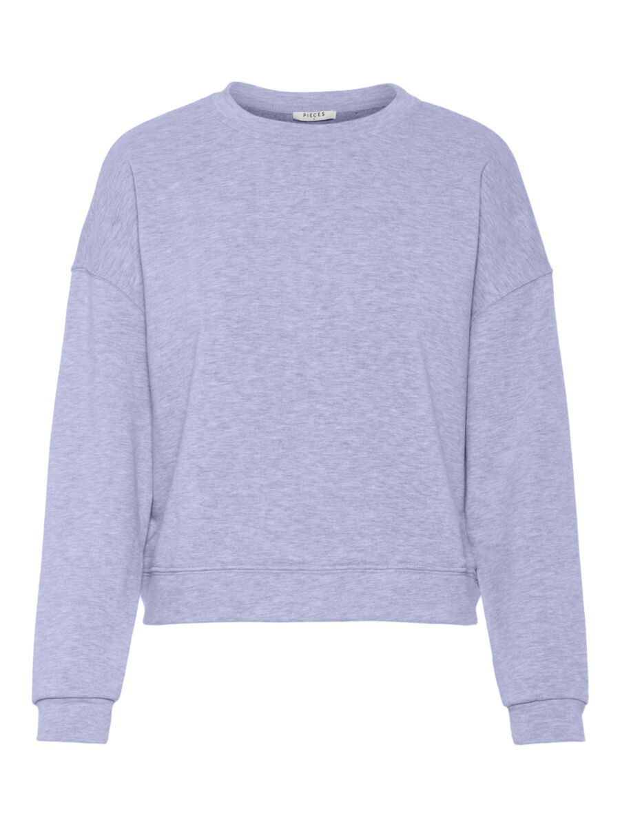 Pieces ÜBERSCHNITTENE SCHULTER SWEATSHIRT, Purple Heather, highres - 17101328_PurpleHeather_001.jpg