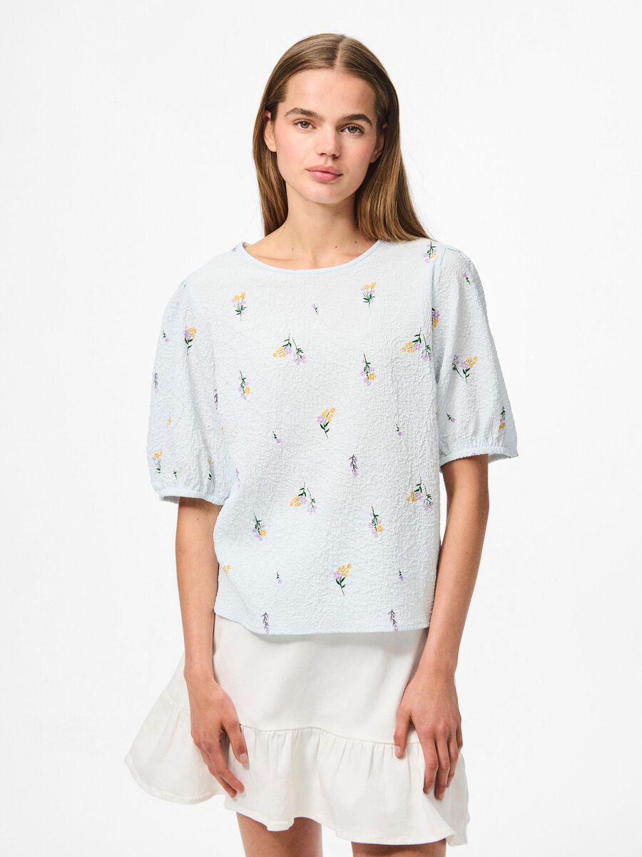 Pieces PCJEO SHORT SLEEVED TOP, Cashmere Blue, highres - 17163771_CashmereBlue_1250842_003.jpg