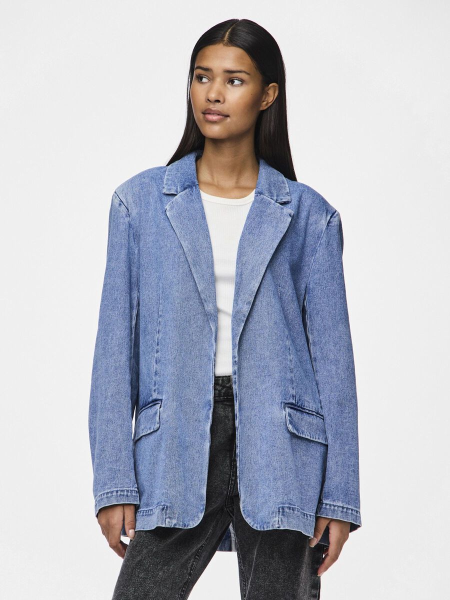 Pieces PCFULLA DENIM BLAZER, Light Blue Denim, highres - 17157758_LightBlueDenim_003.jpg