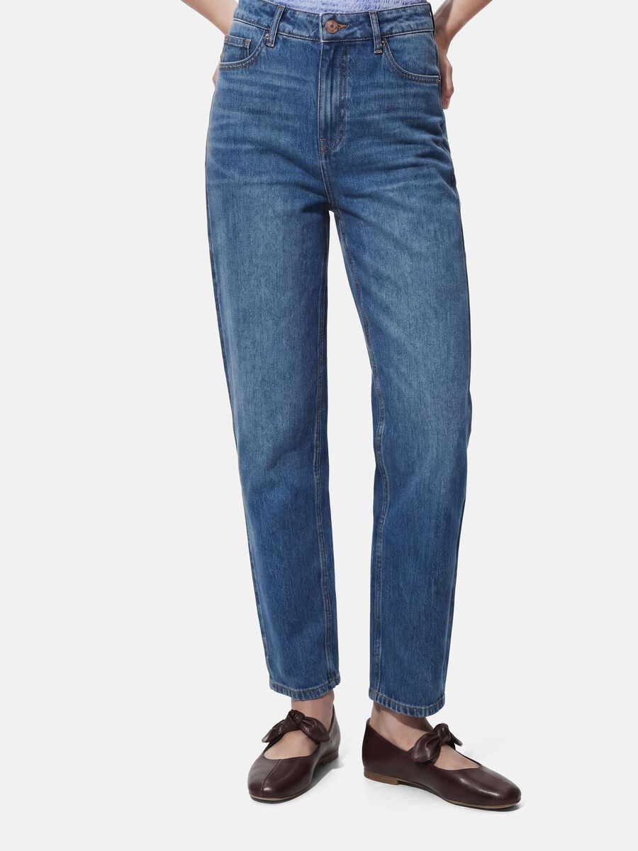 Product carousel image 1 PCGRACE HW ANKLE STRAIGHT FIT JEANS, Medium Blue Denim