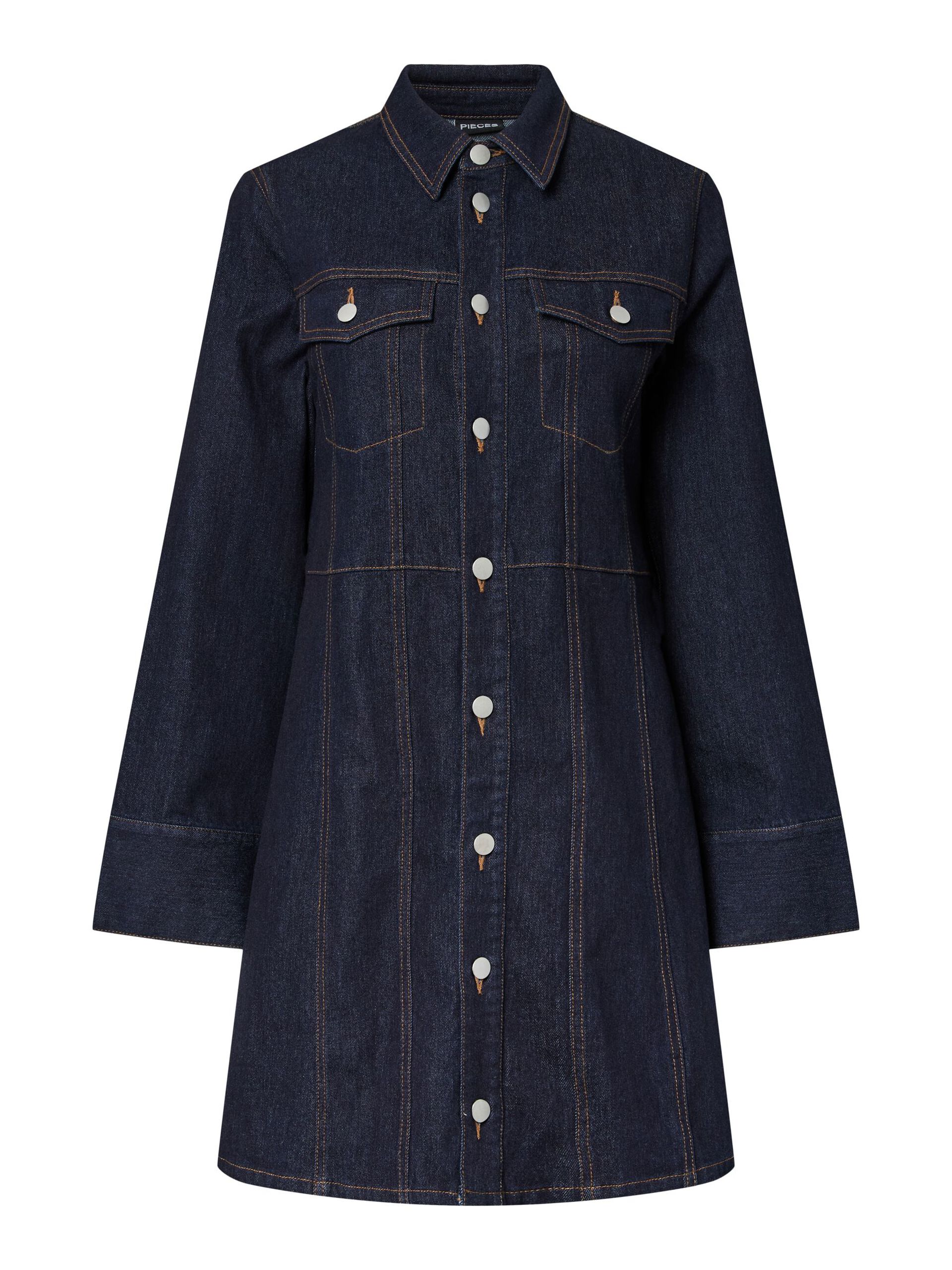 Carousel image - PCFEMMA - DENIM MINI-ROBE, Dark Blue Denim | 5