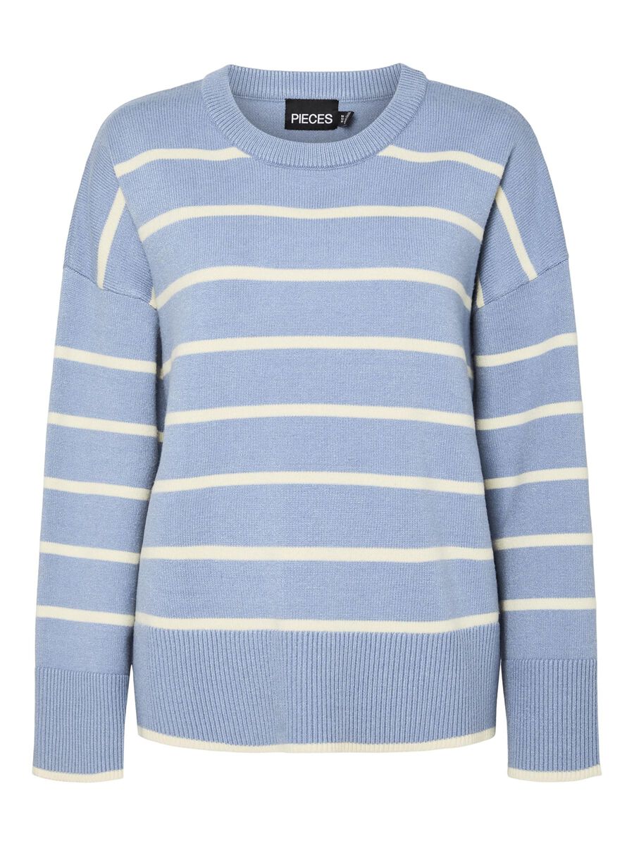 Pieces PCMATHILDE KNITTED JUMPER, Faded Denim, highres - 17150957_FadedDenim_1123944_001.jpg