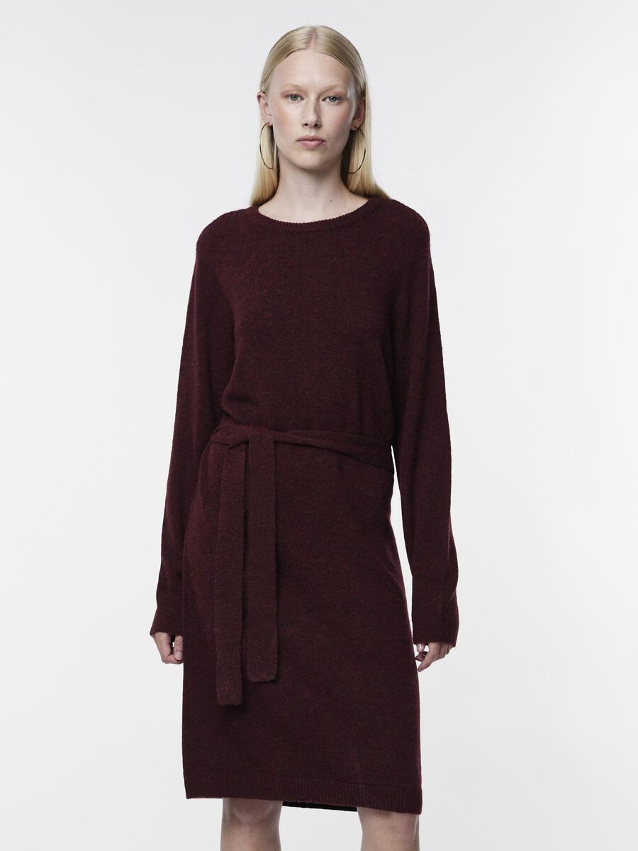Pieces PCJULIANA KNITTED DRESS, Tawny Port, highres - 17139793_TawnyPort_003.jpg