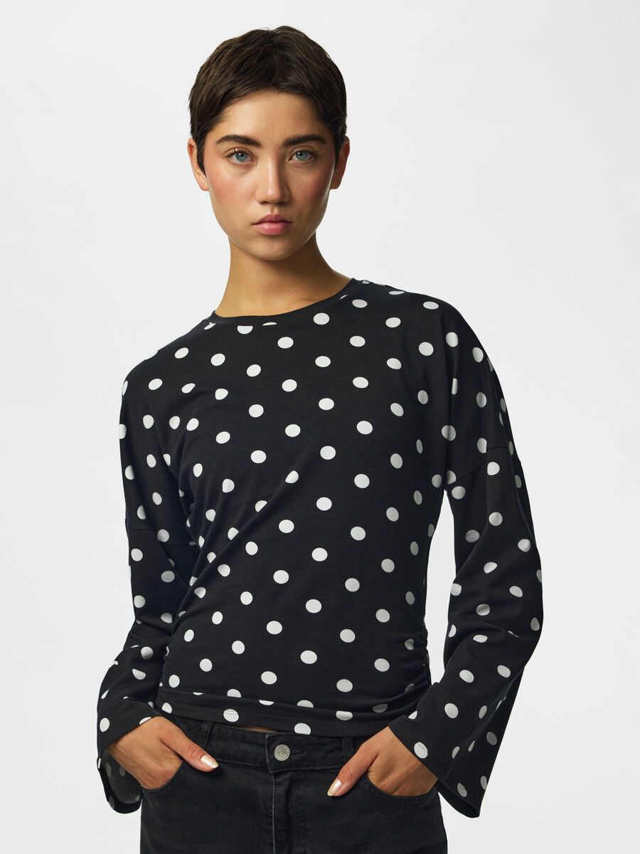 Product carousel image 1 PCALLI TOP &Agrave; MANCHES LONGUES, Black
