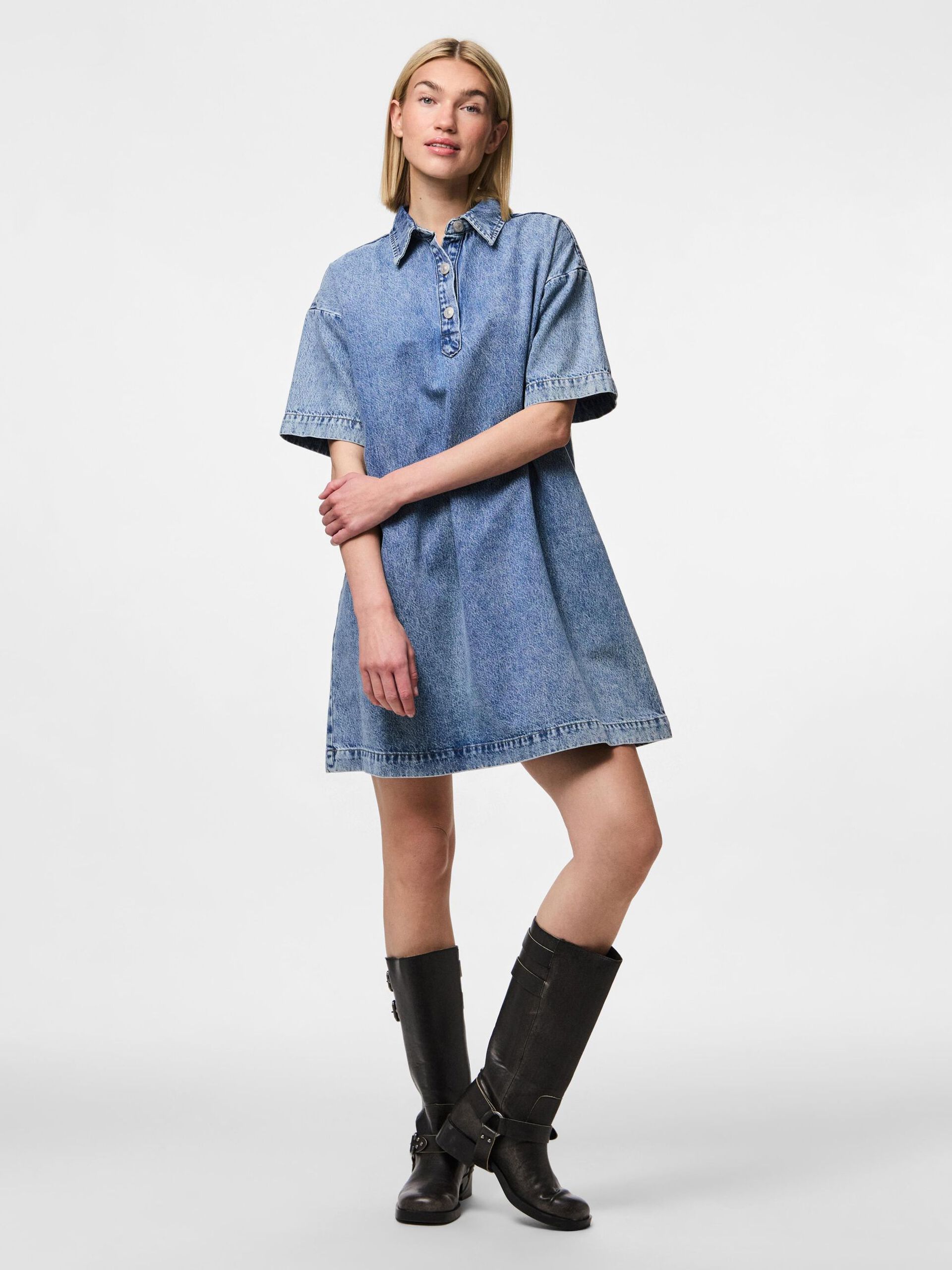 Carousel image - VESTIDO VAQUERO, Medium Blue Denim | 3