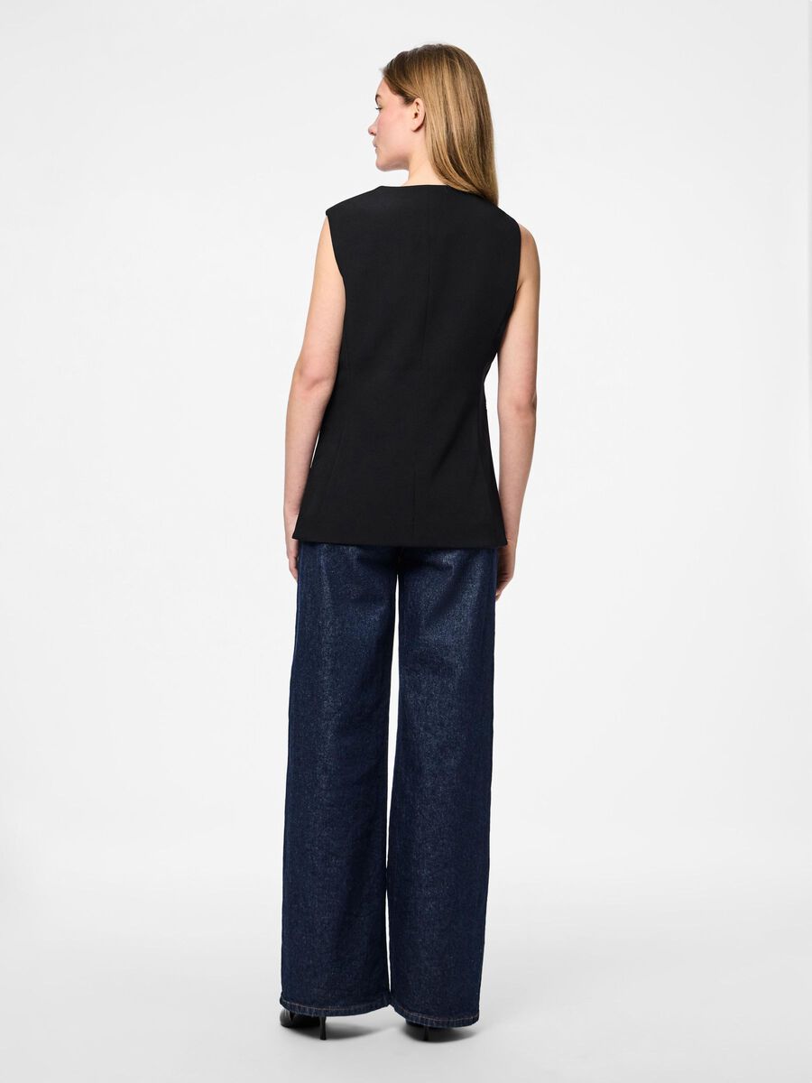 Pieces PCTEMPRE - LONG GILET SANS MANCHES, Black, highres - 17156983_Black_004.jpg