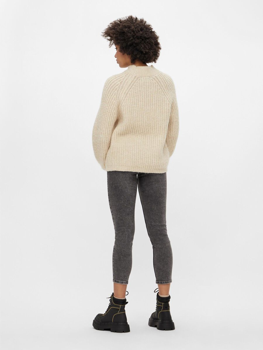 Pieces PCTESSI KNITTED PULLOVER, Fog, highres - 17113261_Fog_004.jpg
