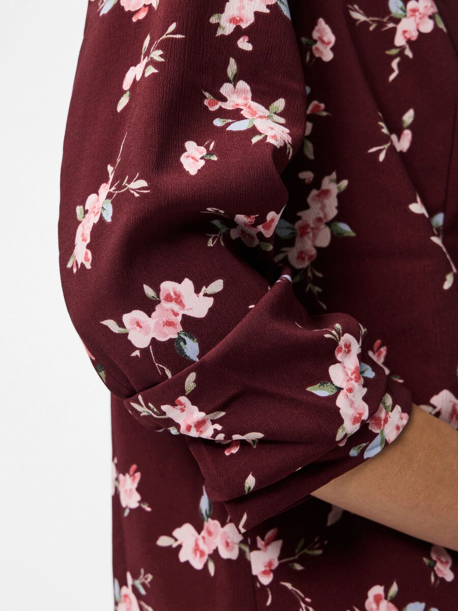 Product carousel image - PCBOSELLA 3/4-ARM PRINT BLAZER, Tawny Port | 4