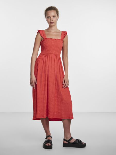 Pieces PCKEEGAN SLEEVELESS DRESS, Poppy Red, highres - 17137598_PoppyRed_003.jpg