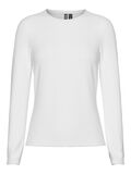 Pieces PCSIRENE LONG SLEEVED TOP, Bright White, highres - 17084155_BrightWhite_001.jpg