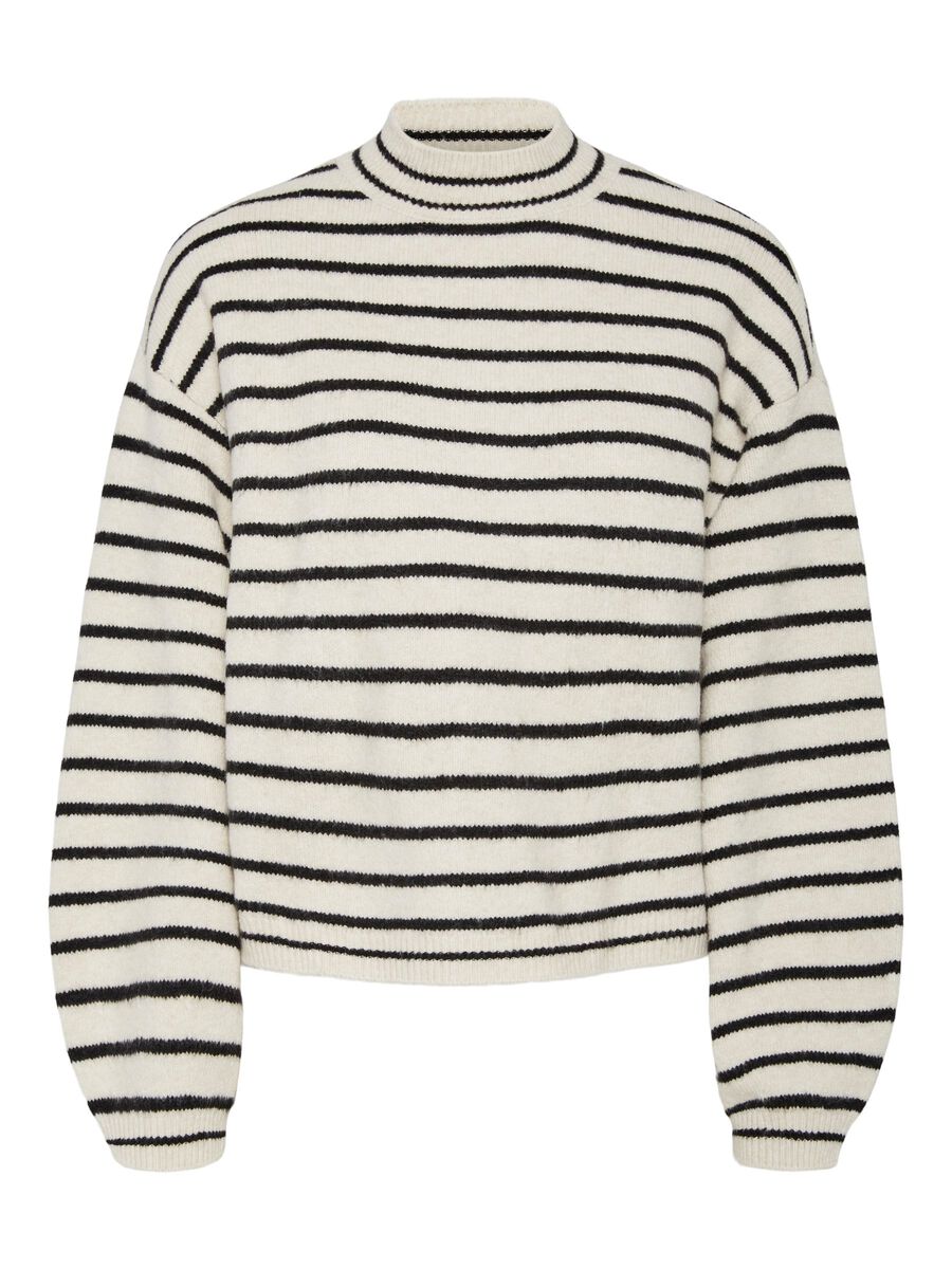 Product carousel image - PCPENNA HIGH NECK KNIT, Whitecap Gray | 1