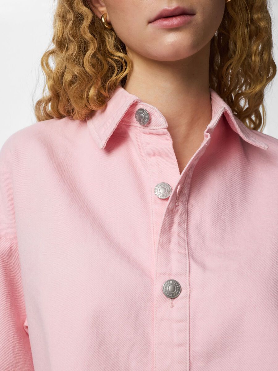 Carousel image - PCSKY A-SHAPE DENIM SHIRT, Roseate Spoonbill | 4