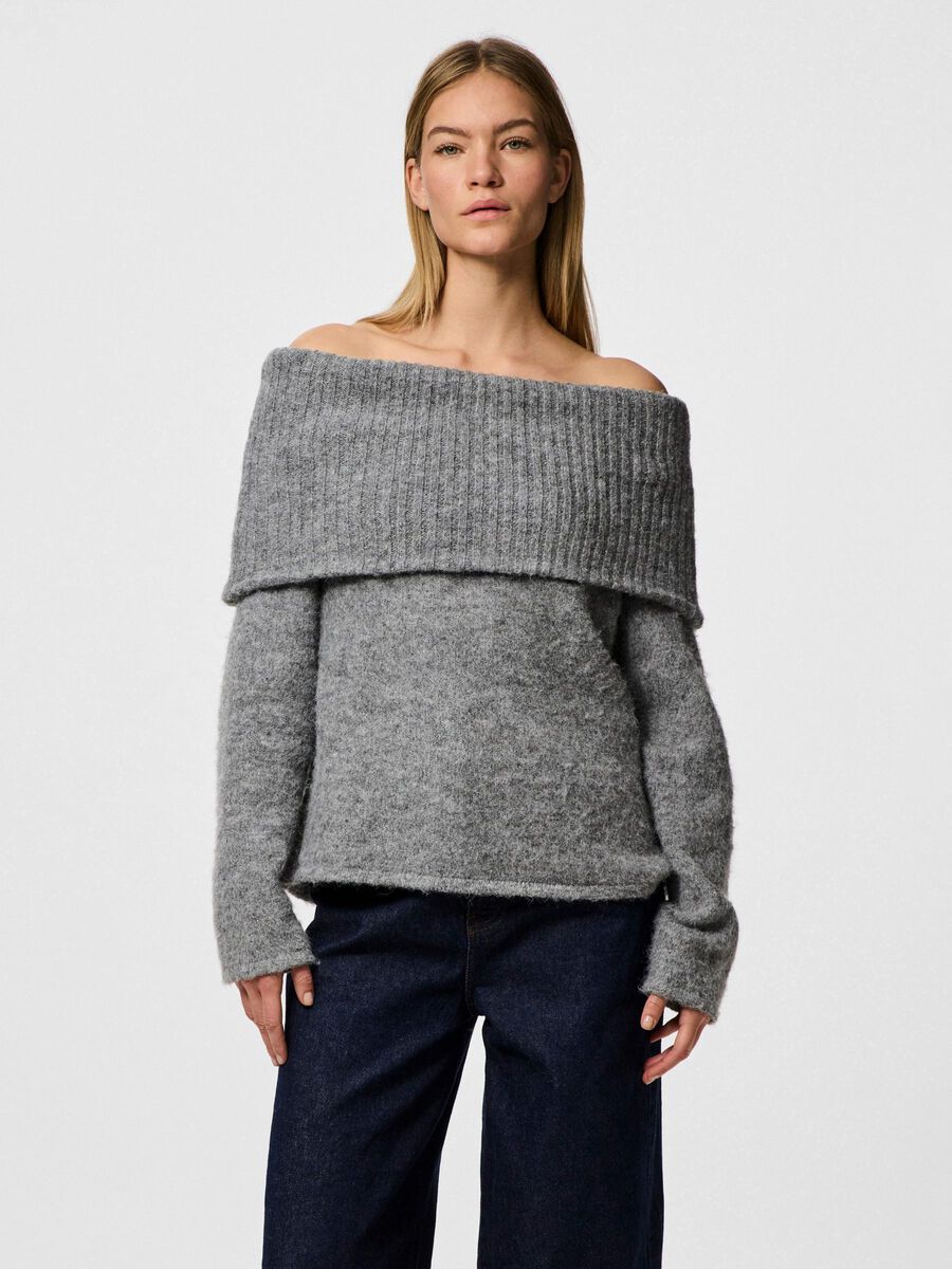 Pieces PCPAM KNITTED JUMPER, Dark Grey Melange, highres - 17153837_DarkGreyMelange_003.jpg